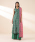 Women's Unstitched Lawn Printed Green 3 Piece Suit